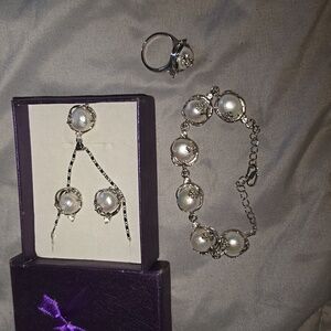 Vintage pearl jewelry set